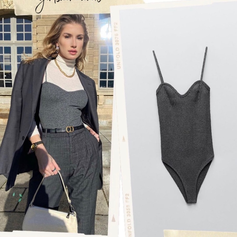 Zara ribbed bodysuit